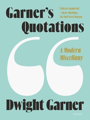 cover image of Garner's Quotations